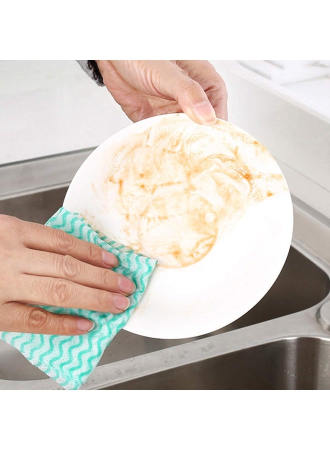 50 Pack Disposable Dish Cloths Heavy Duty Reusable Cleaning Cloths Dish Rags for Kitchen 23.6x11.8inches - 5Colors - Image 5